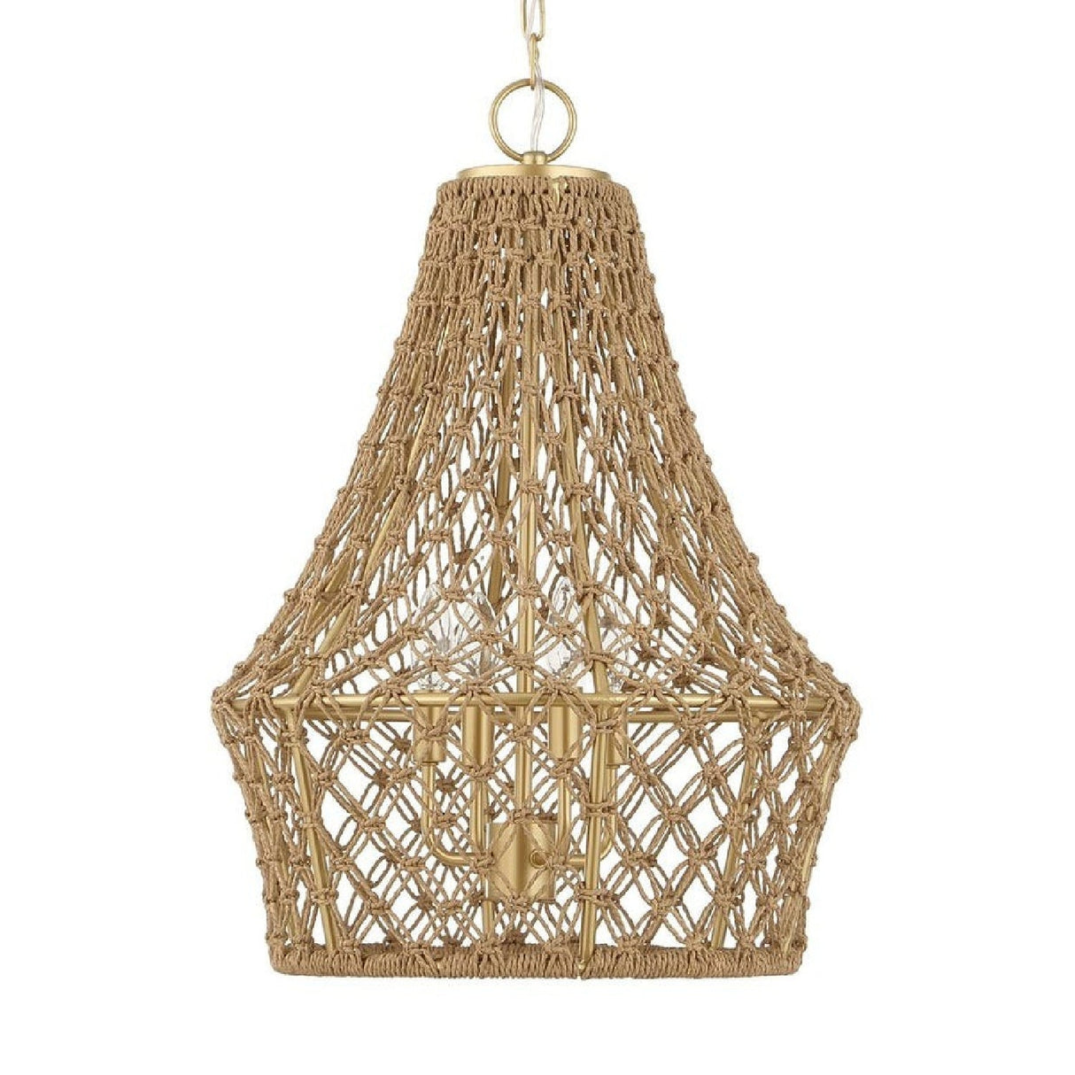 Modern European furniture - Knotted Beige Rope Pendant Lamp - www.oroa.com