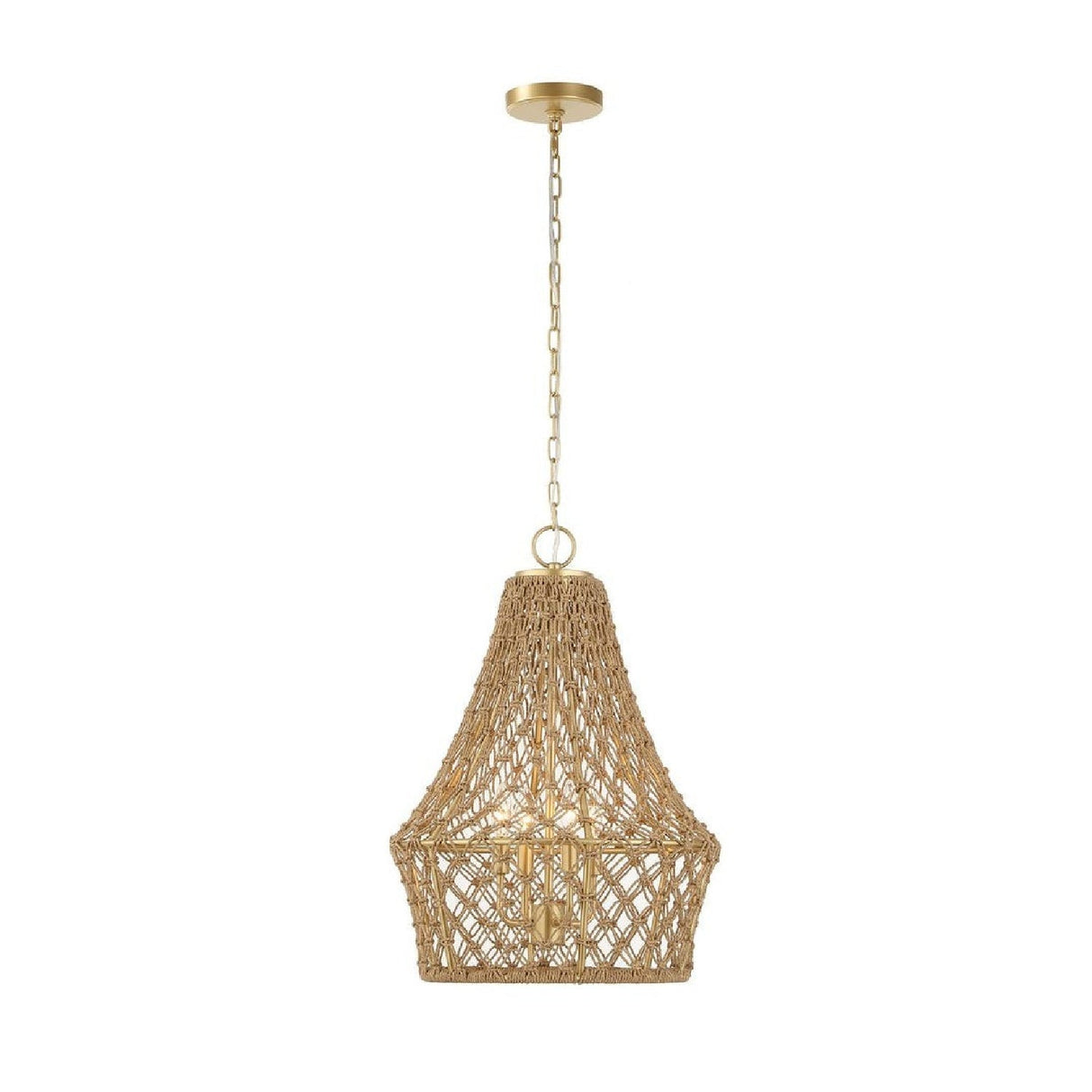 Modern European furniture - Knotted Beige Rope Pendant Lamp - www.oroa.com
