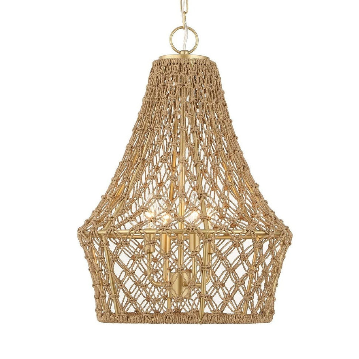 Modern European furniture - Knotted Beige Rope Pendant Lamp - www.oroa.com