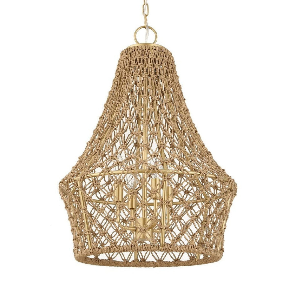Modern European furniture - Knotted Beige Rope Pendant Lamp - www.oroa.com