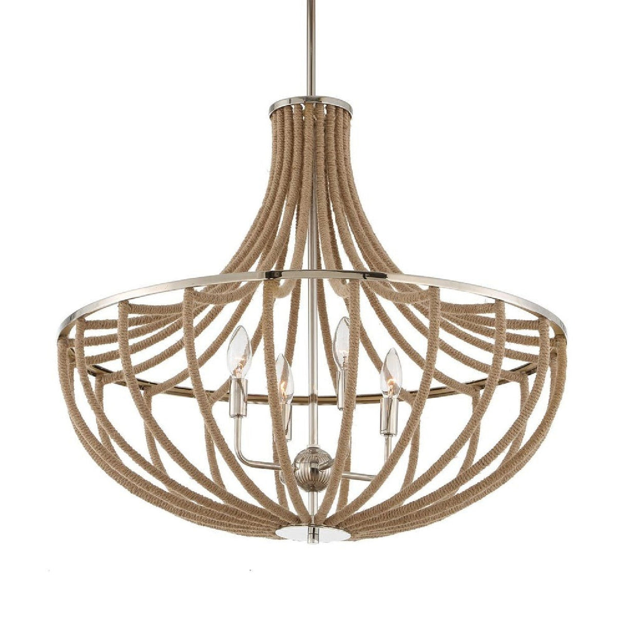Twisted Rope Wrapped Pendant Lamp | Uttermost Lovelock - www.oroa.com