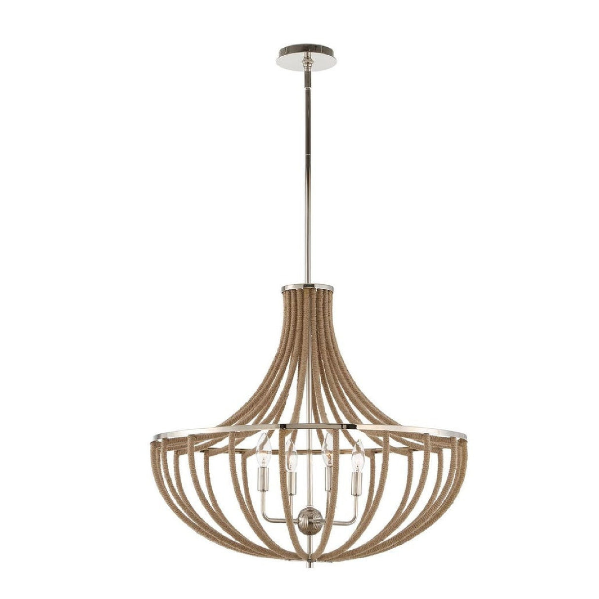 Twisted Rope Wrapped Pendant Lamp | Uttermost Lovelock - www.oroa.com