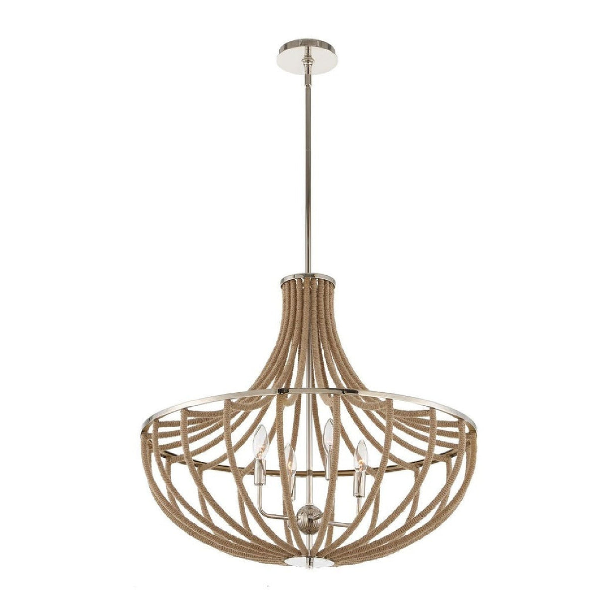Twisted Rope Wrapped Pendant Lamp | Uttermost Lovelock - www.oroa.com