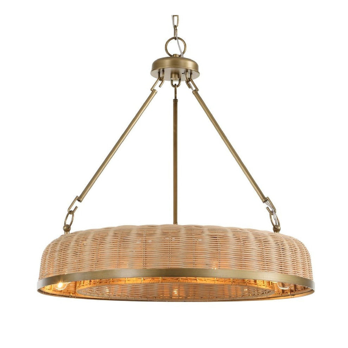 Woven Cane 9-Light Pendant Lamp | Uttermost Ladakh - www.oroa.com