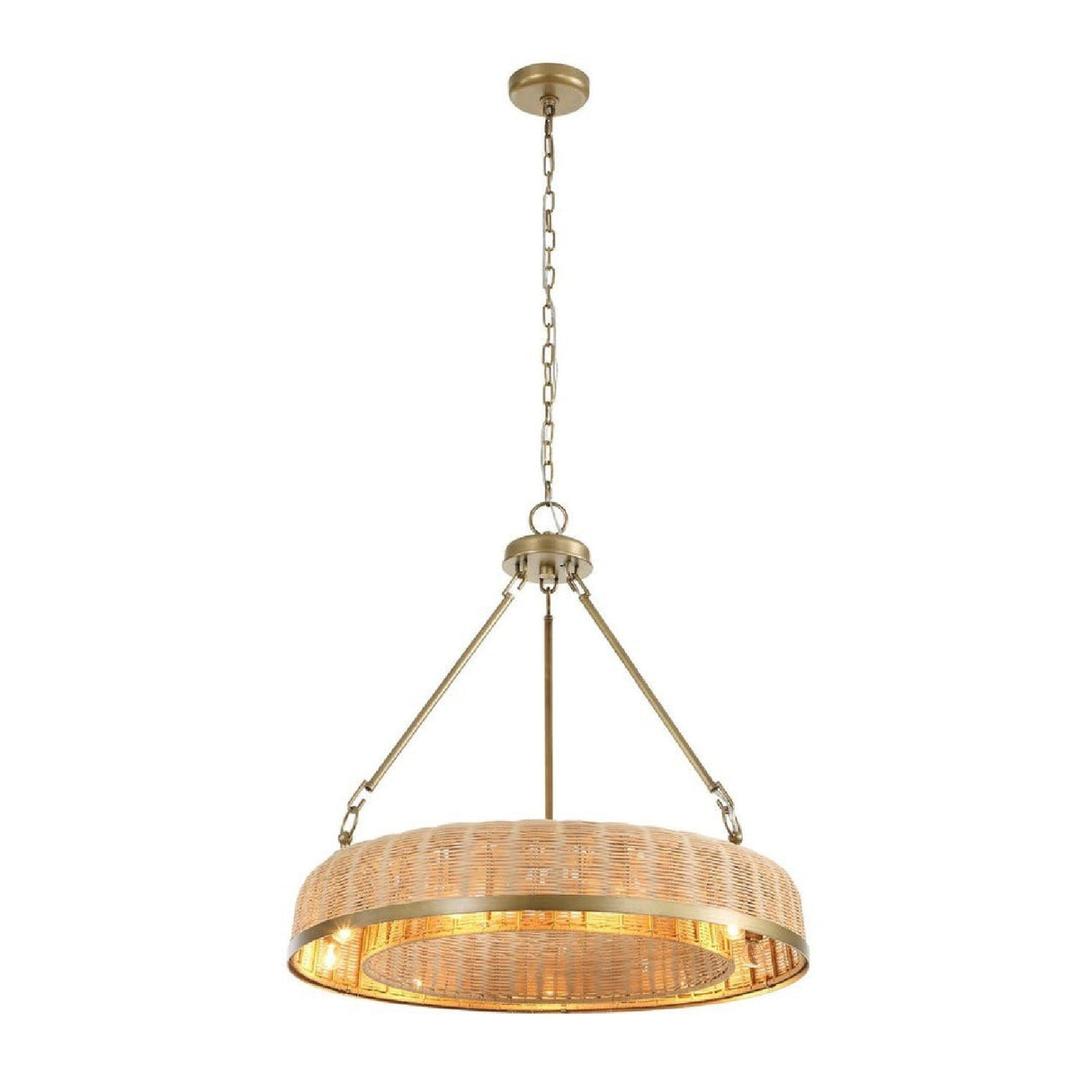Woven Cane 9-Light Pendant Lamp | Uttermost Ladakh - www.oroa.com