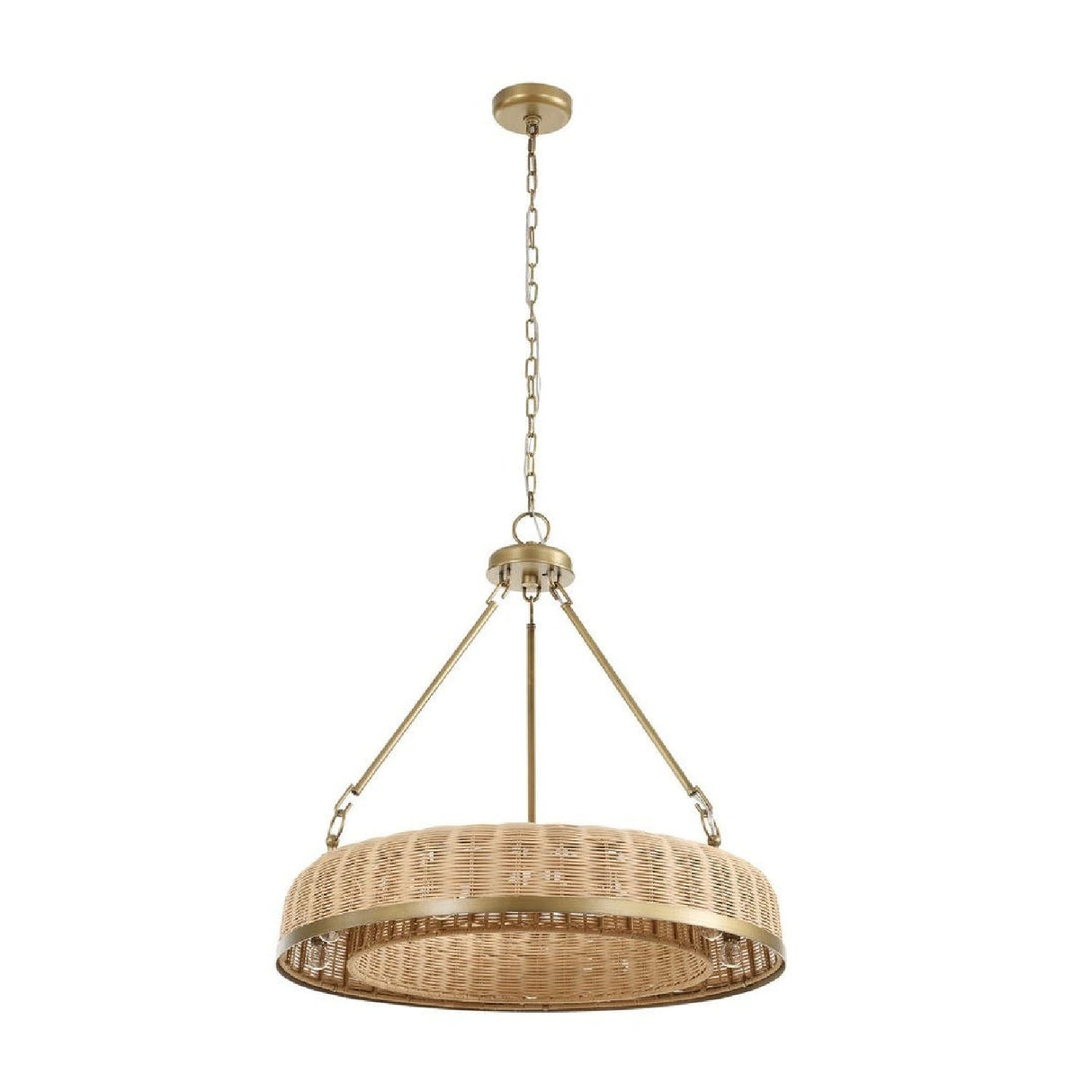 Woven Cane 9-Light Pendant Lamp | Uttermost Ladakh - www.oroa.com