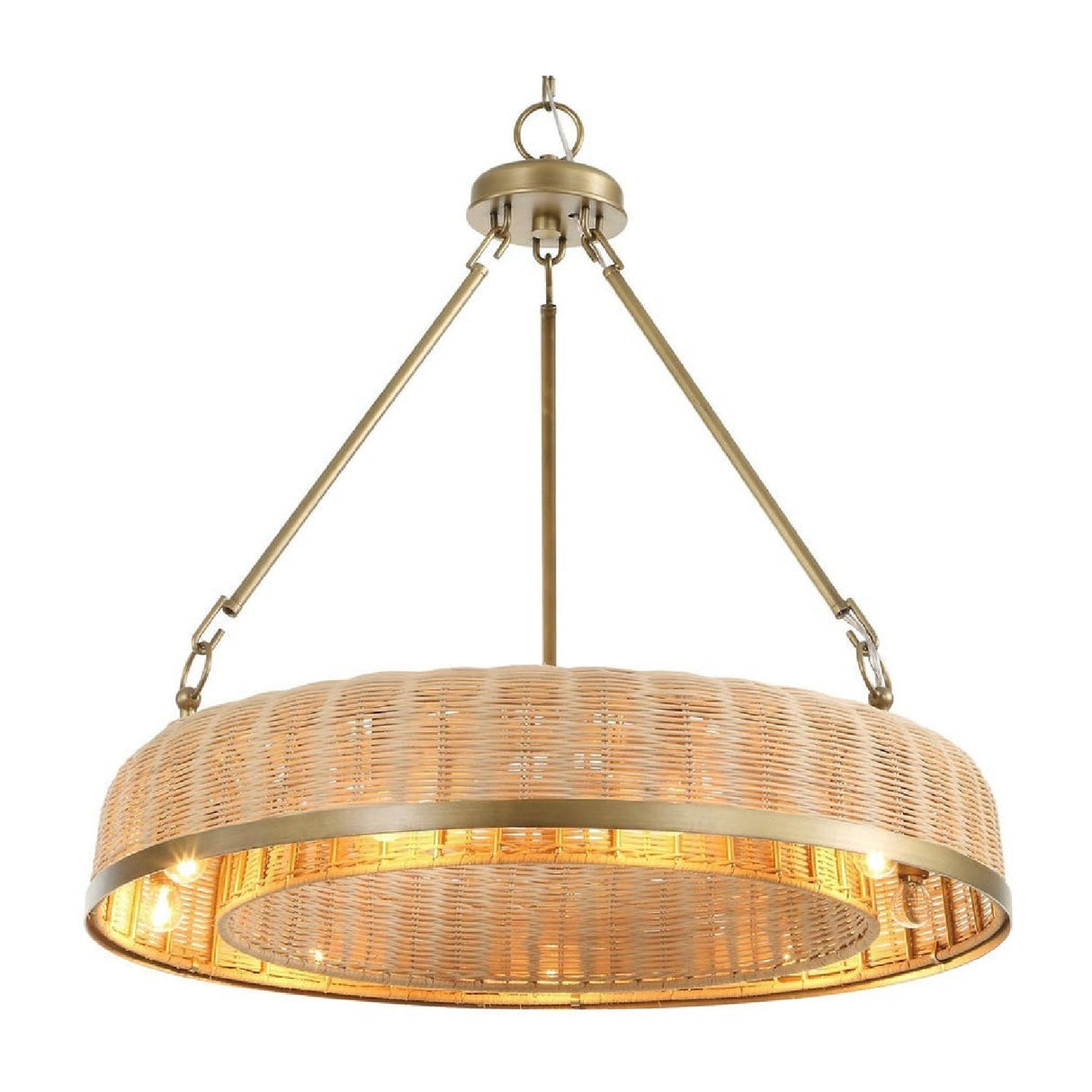 Woven Cane 9-Light Pendant Lamp | Uttermost Ladakh - www.oroa.com