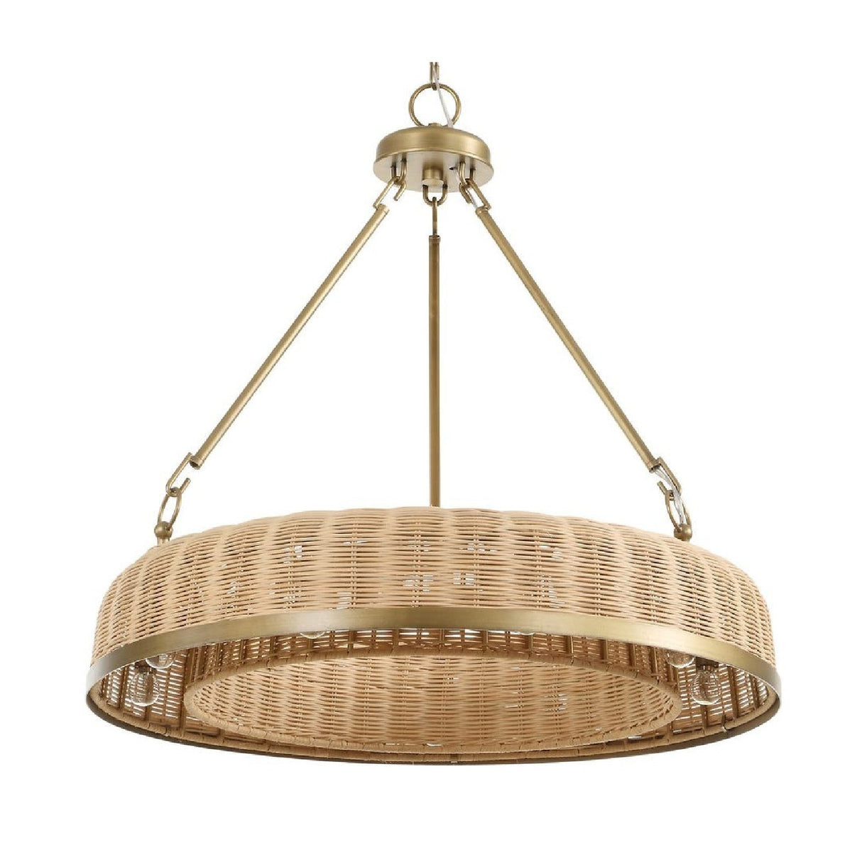 Woven Cane 9-Light Pendant Lamp | Uttermost Ladakh - www.oroa.com