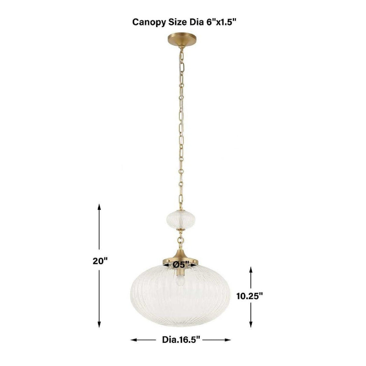 Melon-Shaped Glass Pendant Lamp | Uttermost Bellaire - www.oroa.com