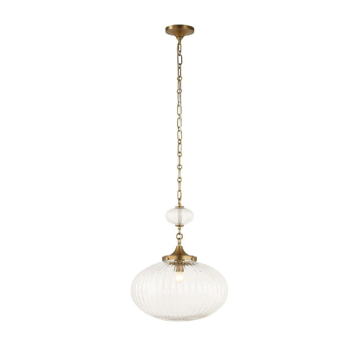 Melon-Shaped Glass Pendant Lamp | Uttermost Bellaire - www.oroa.com