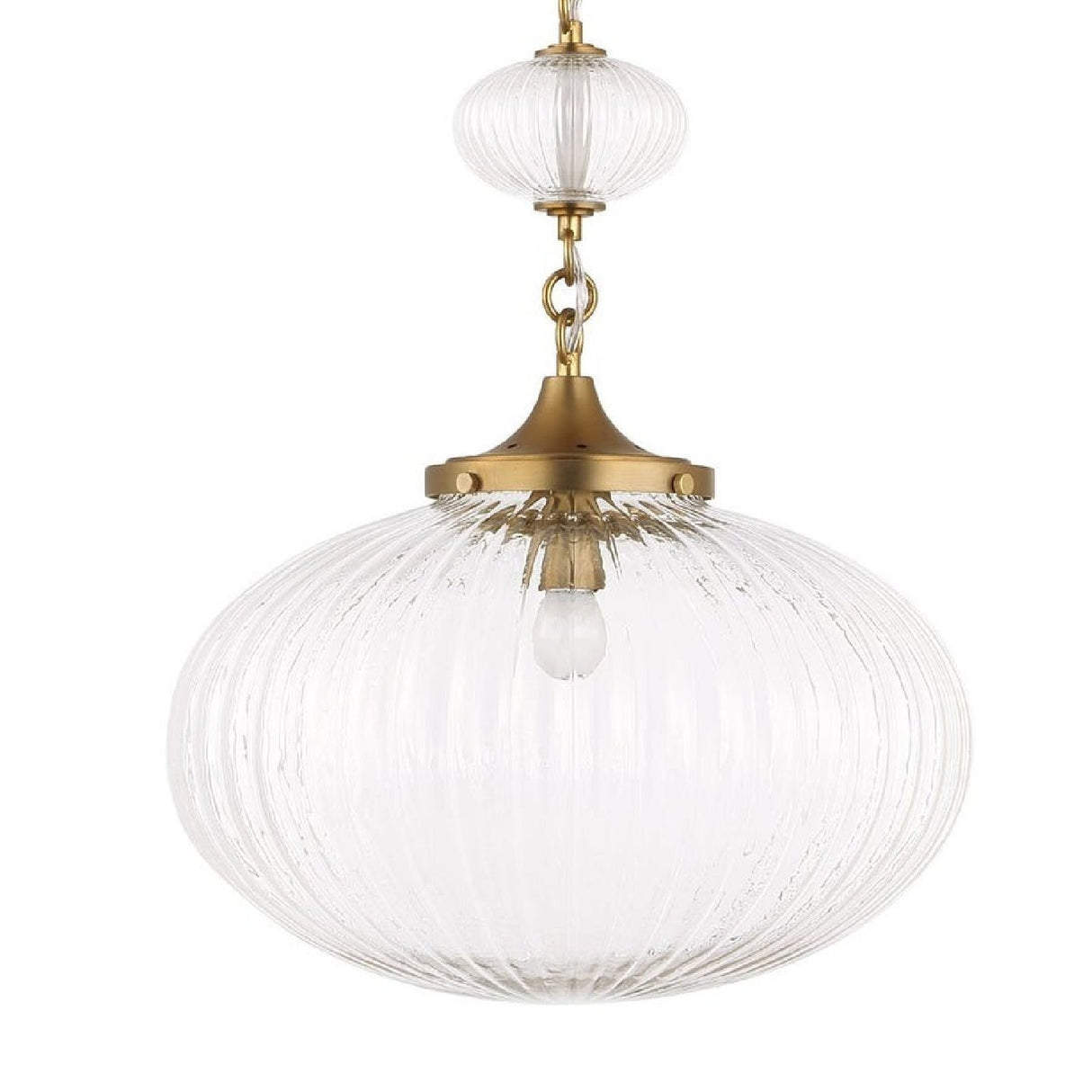 Melon-Shaped Glass Pendant Lamp | Uttermost Bellaire - www.oroa.com