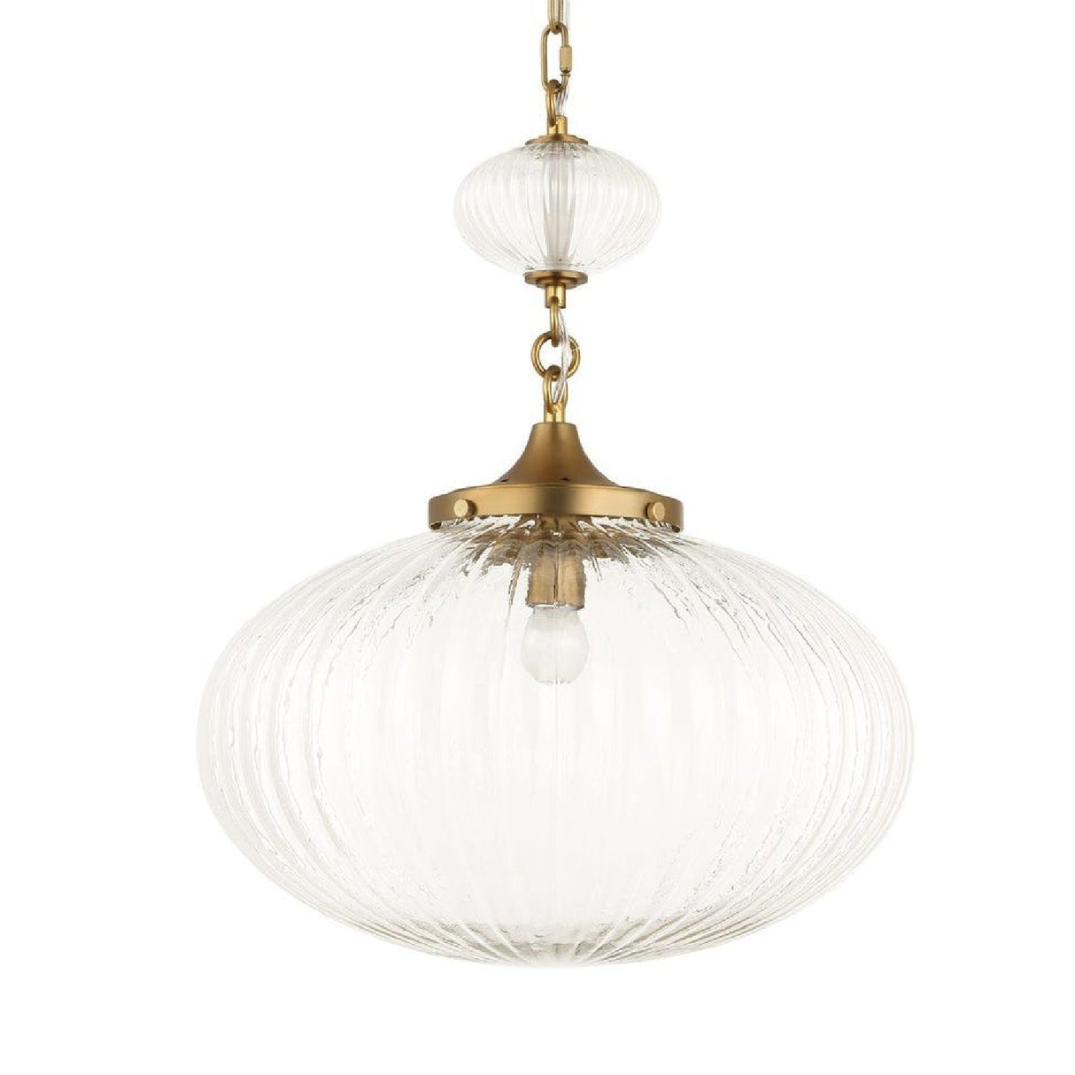 Melon-Shaped Glass Pendant Lamp | Uttermost Bellaire - www.oroa.com