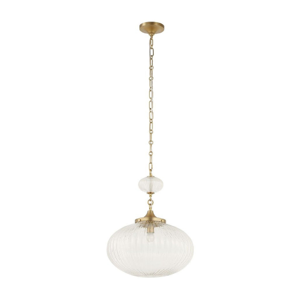 Melon-Shaped Glass Pendant Lamp | Uttermost Bellaire - www.oroa.com