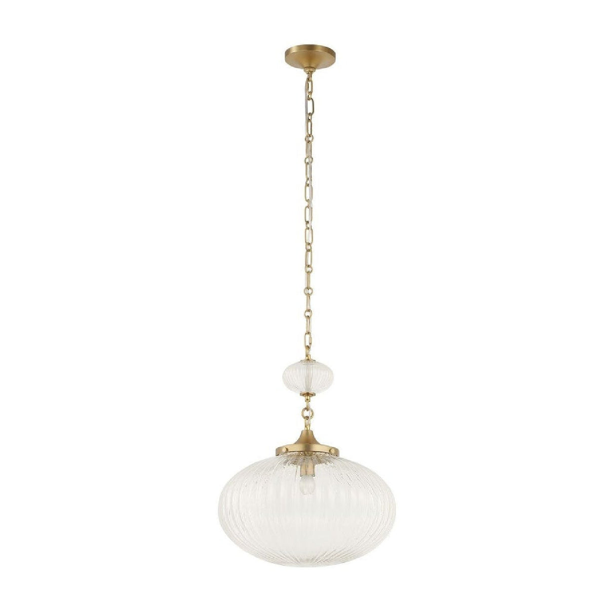 Melon-Shaped Glass Pendant Lamp | Uttermost Bellaire - www.oroa.com