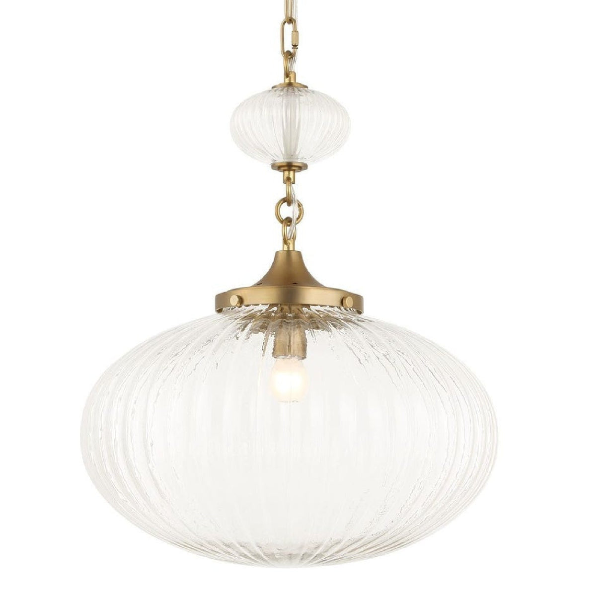 Melon-Shaped Glass Pendant Lamp | Uttermost Bellaire - www.oroa.com