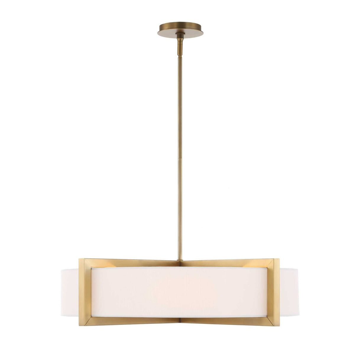Modern European furniture - White Linen 4-Light Pendant Lamp - www.oroa.com