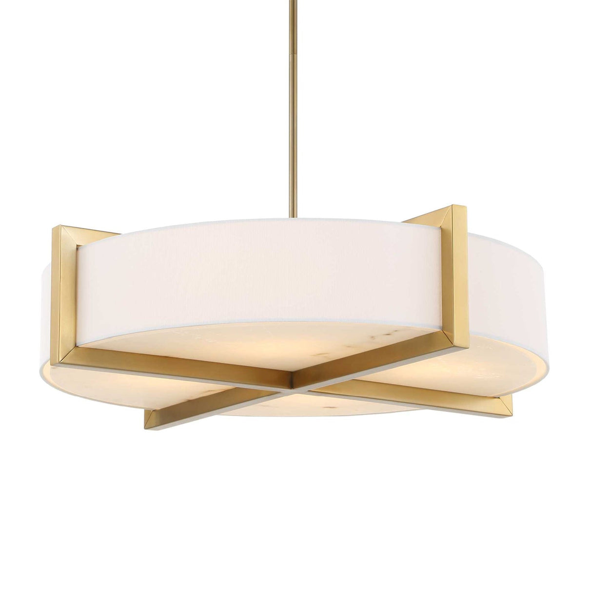 Modern European furniture - White Linen 4-Light Pendant Lamp - www.oroa.com