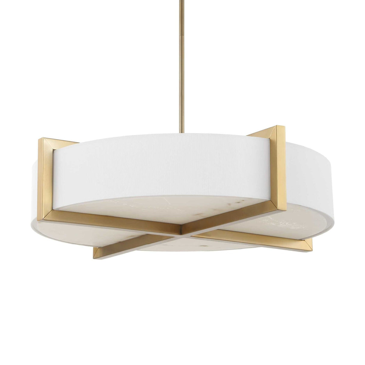 Modern European furniture - White Linen 4-Light Pendant Lamp - www.oroa.com