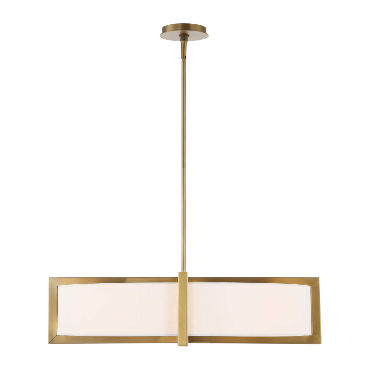 White Linen 4-Light Pendant Lamp | Uttermost Cresson
