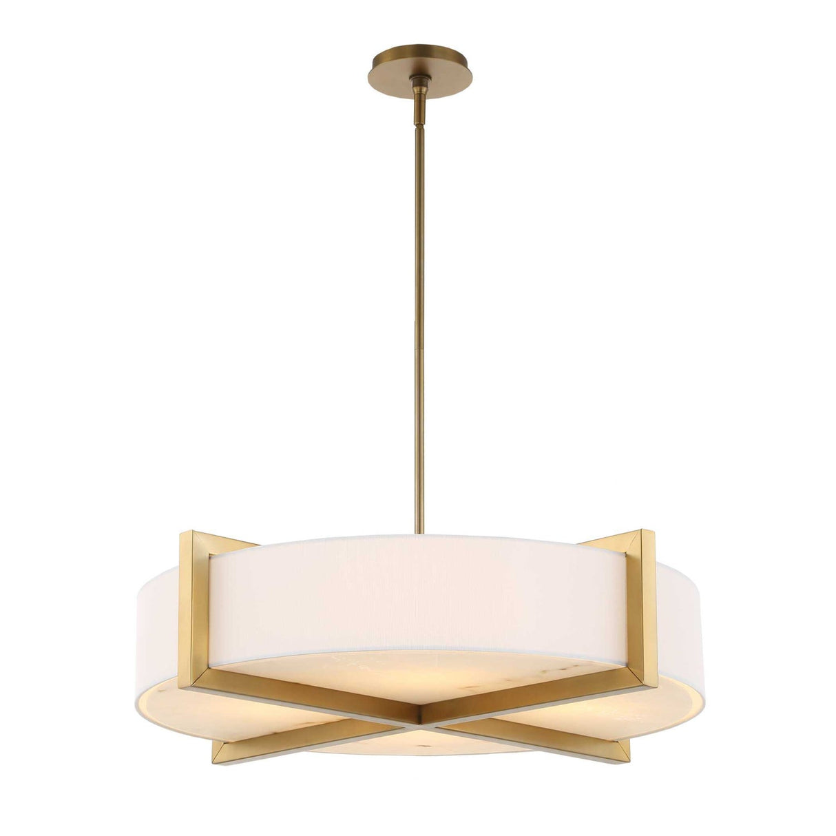Modern European furniture - White Linen 4-Light Pendant Lamp - www.oroa.com