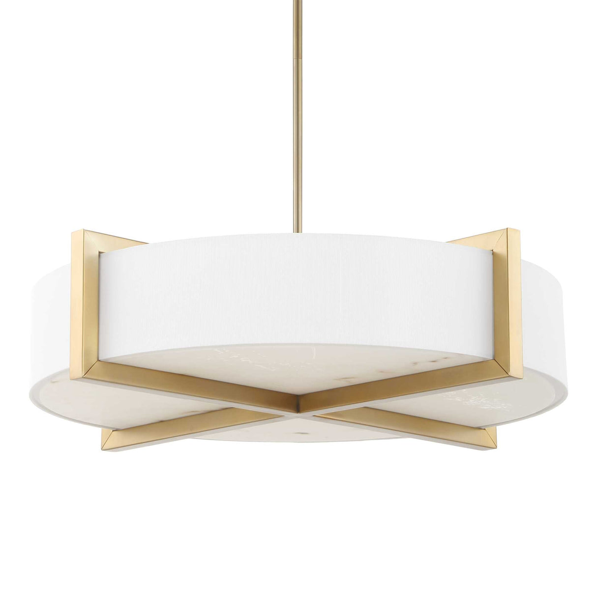 White Linen 4-Light Pendant Lamp | Uttermost Cresson