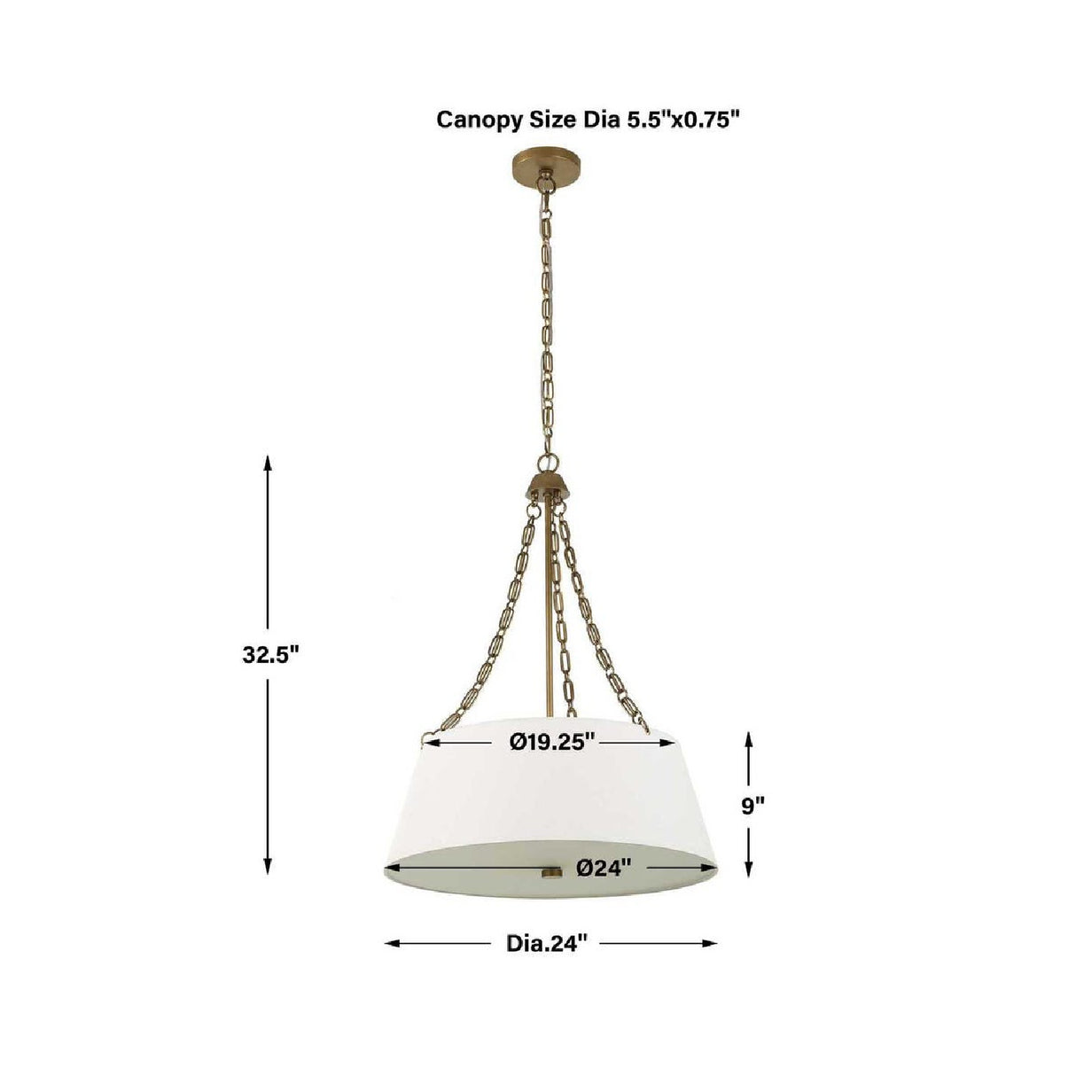 White Glass 4-Light Chandelier | Uttermost Andalucia