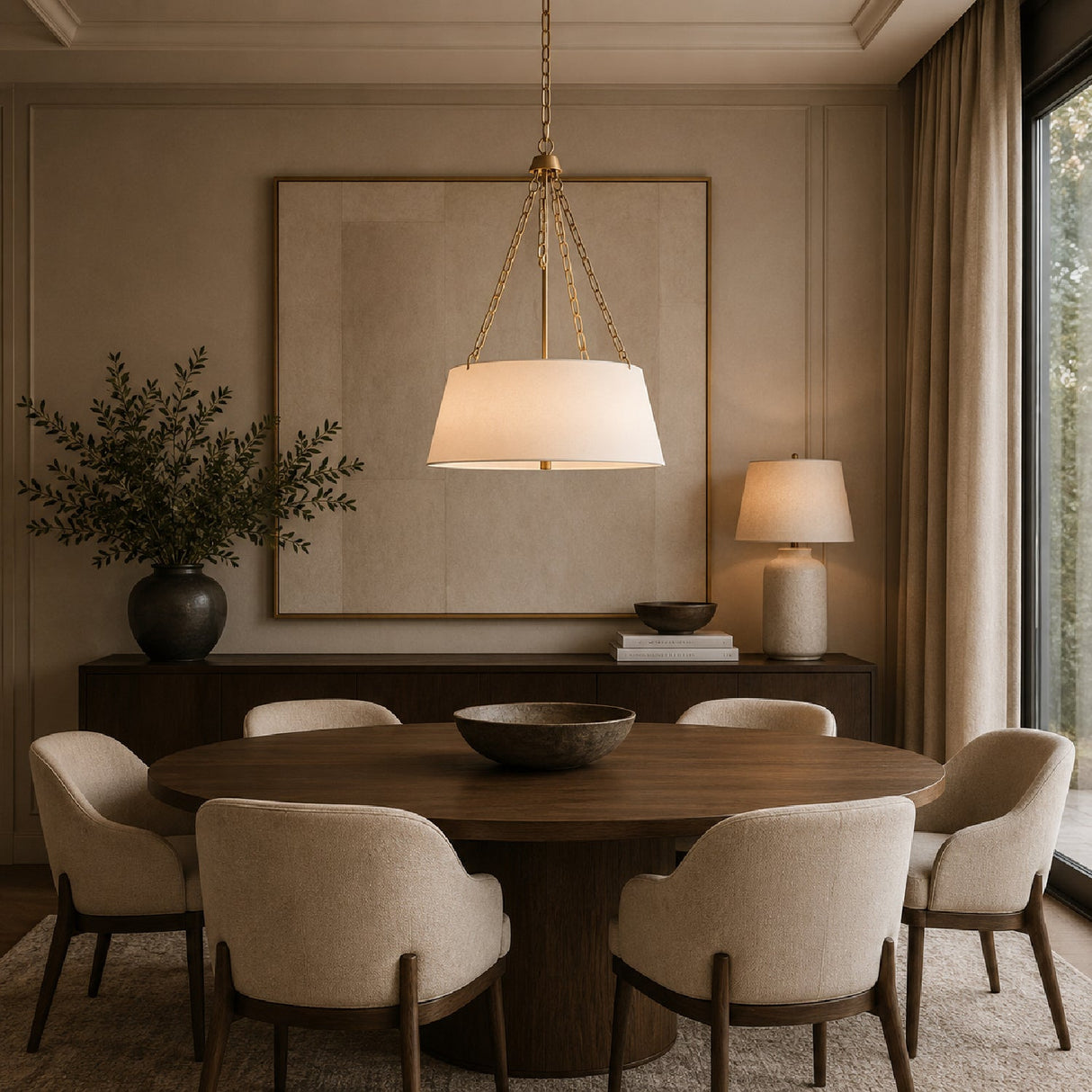 Modern European furniture - White Glass 4-Light Chandelier - www.oroa.com