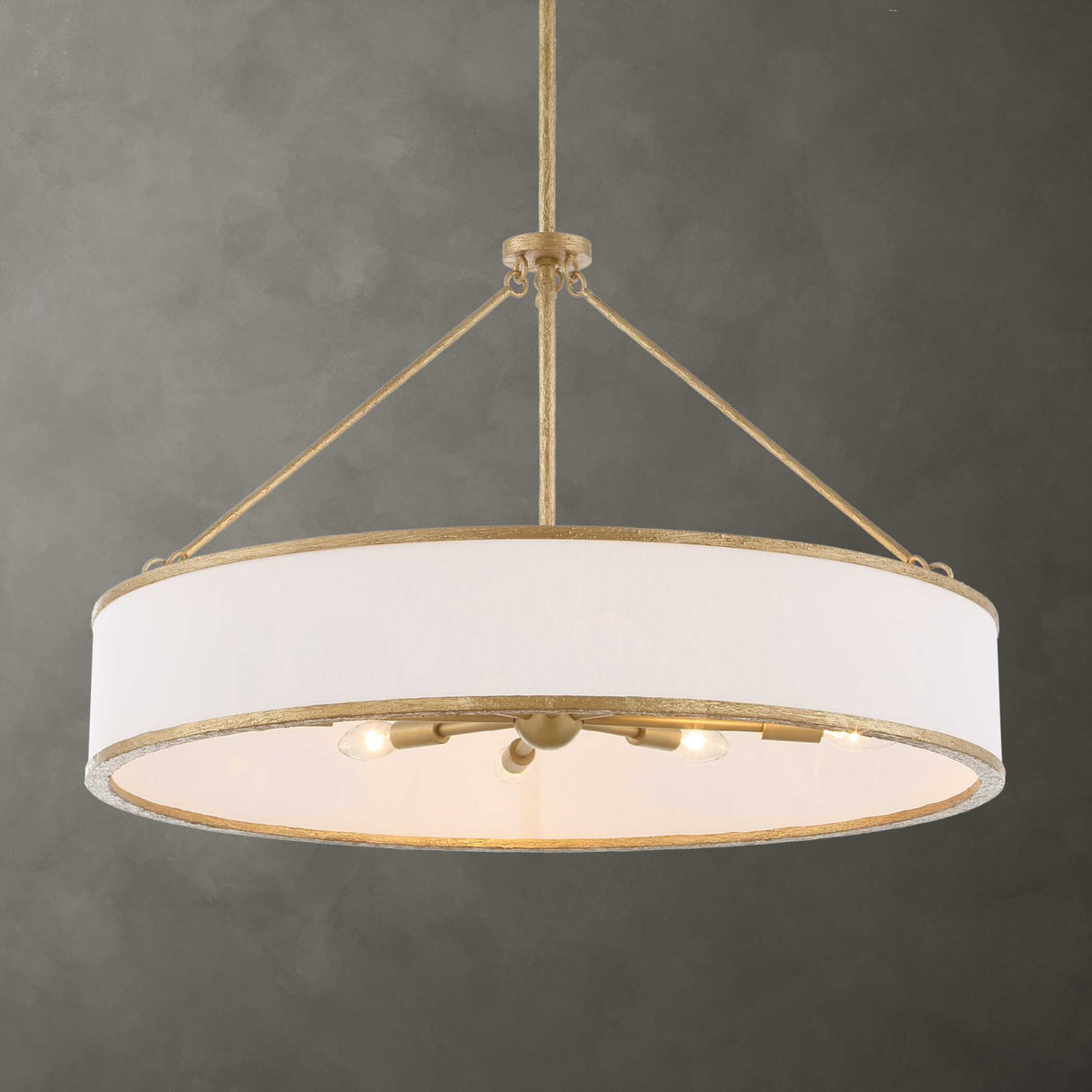 Gold Framed 8-Light Pendant Lamp | Uttermost Algiers