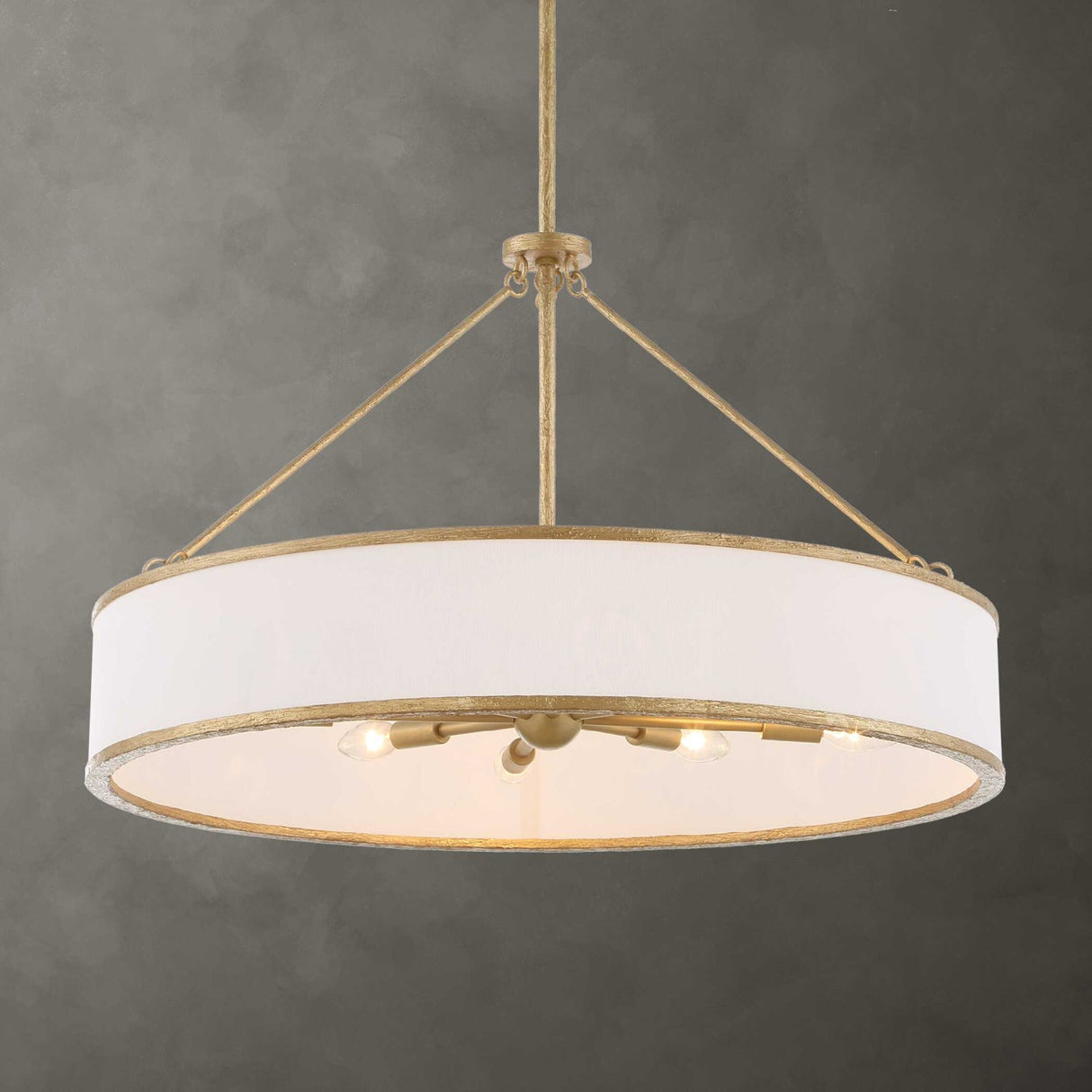 Modern European furniture - Gold Framed 8-Light Pendant Lamp - www.oroa.com