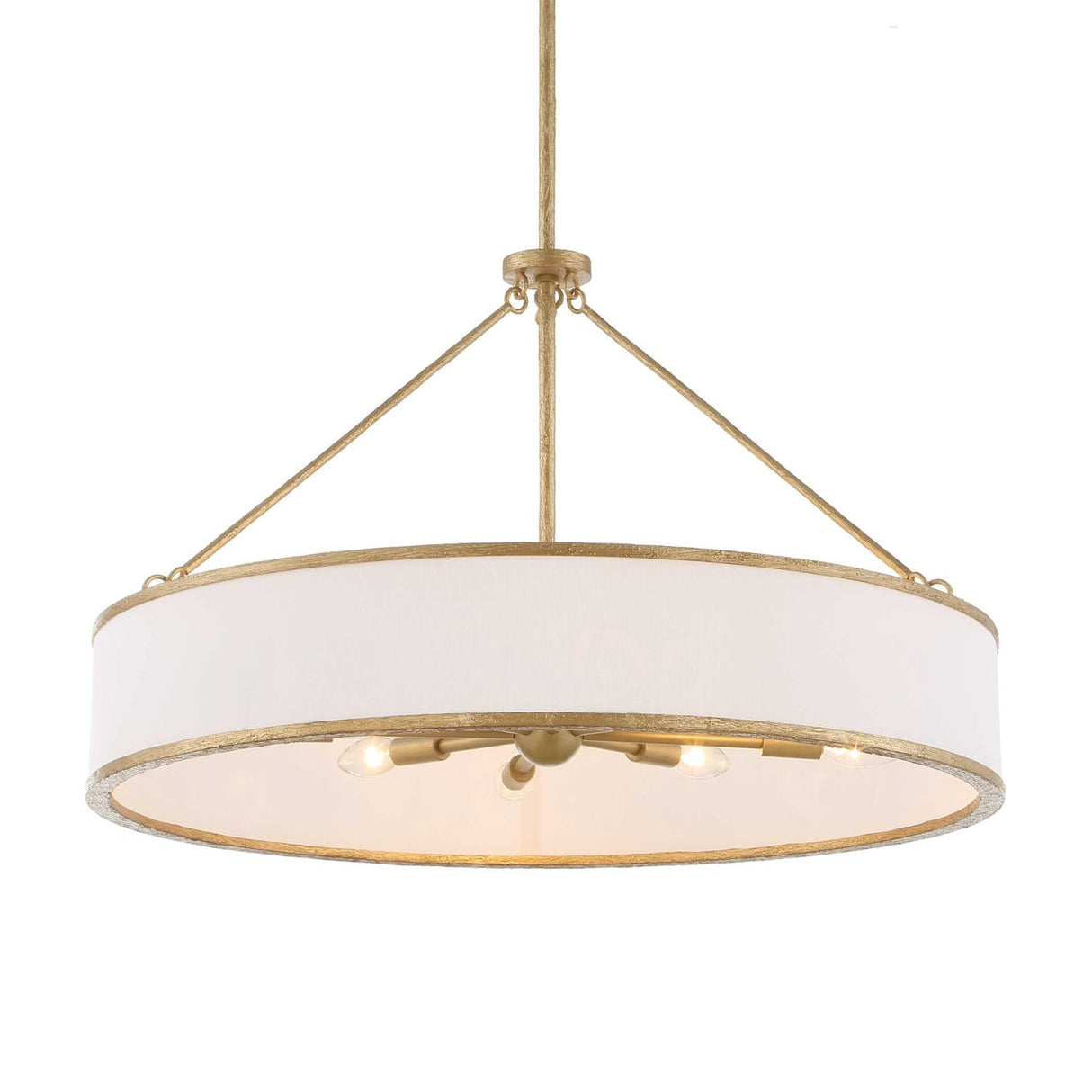 Modern European furniture - Gold Framed 8-Light Pendant Lamp - www.oroa.com