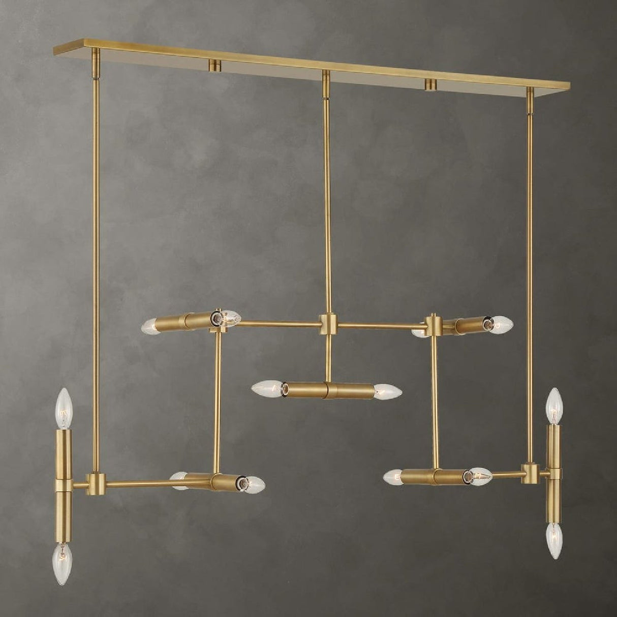 Modern European furniture - Antique Brass 14-Light Chandelier - www.oroa.com