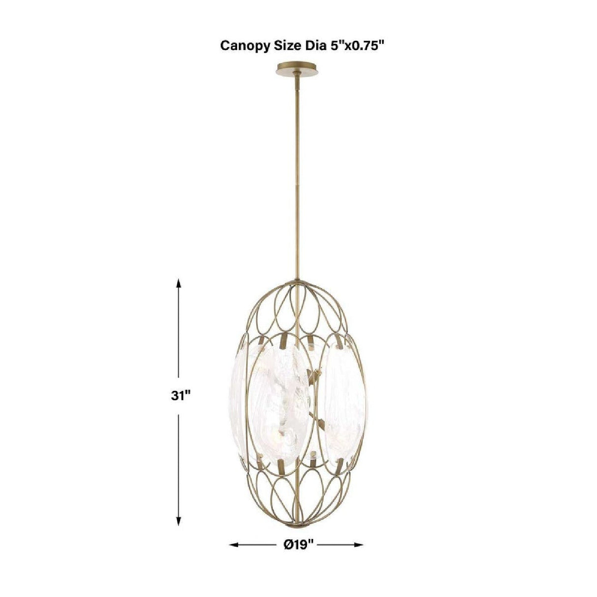 Modern European furniture - Oval Glass 6-Light Pendant Lamp - www.oroa.com