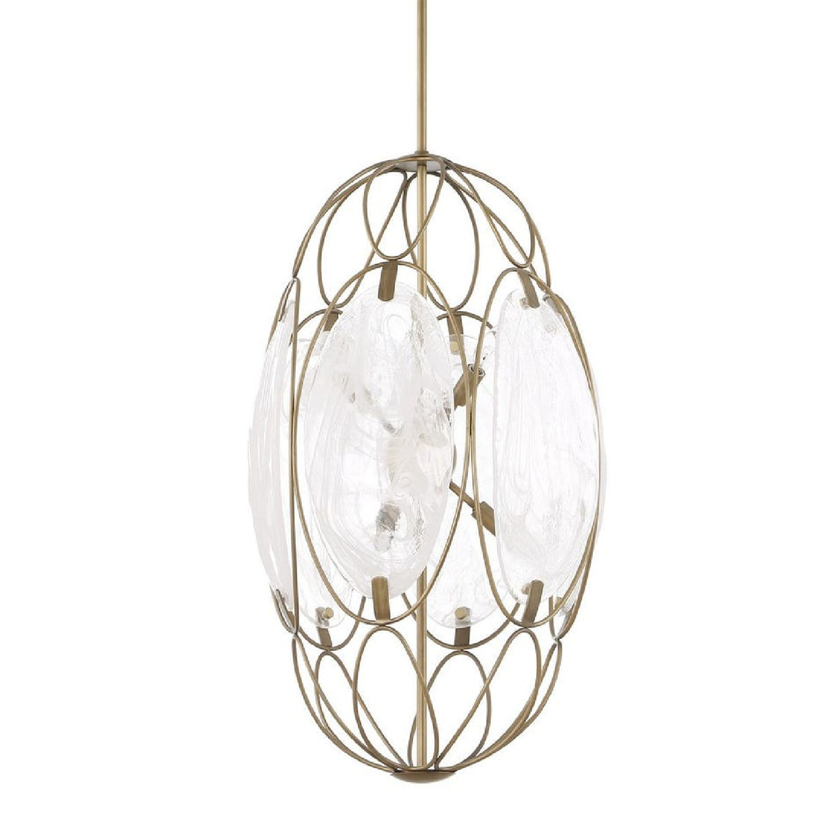 Oval Glass 6-Light Pendant Lamp | Uttermost Valencia