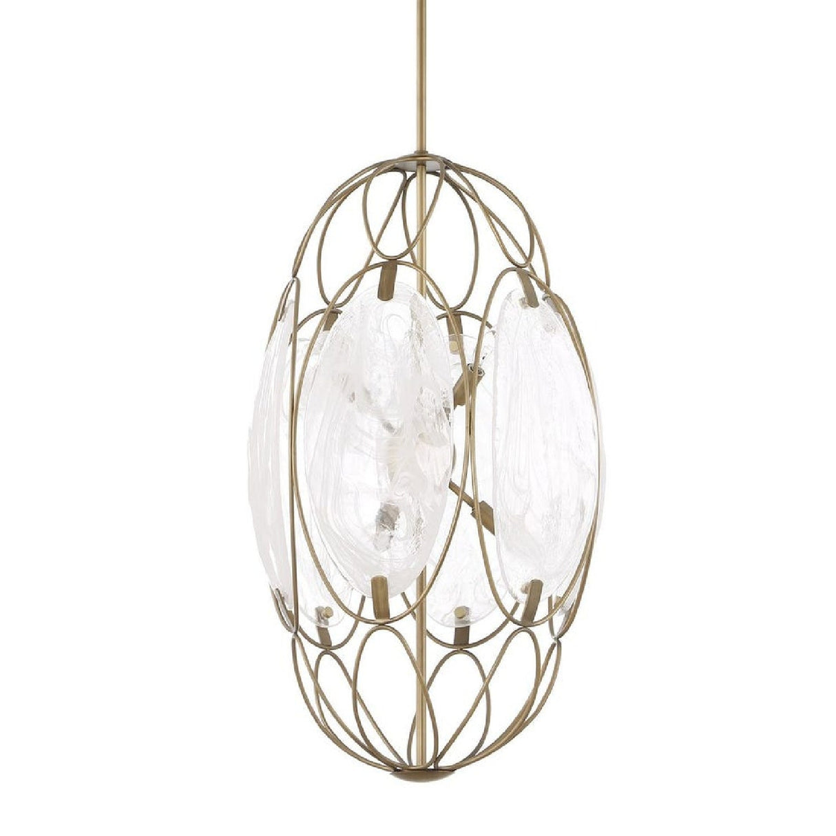 Modern European furniture - Oval Glass 6-Light Pendant Lamp - www.oroa.com