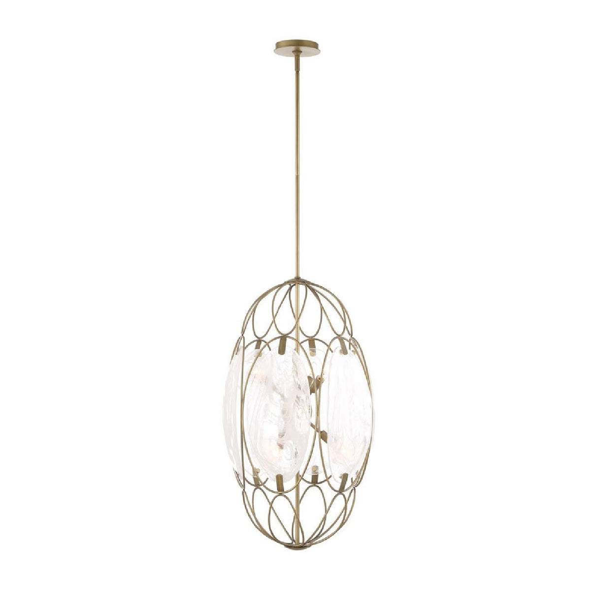 Oval Glass 6-Light Pendant Lamp | Uttermost Valencia