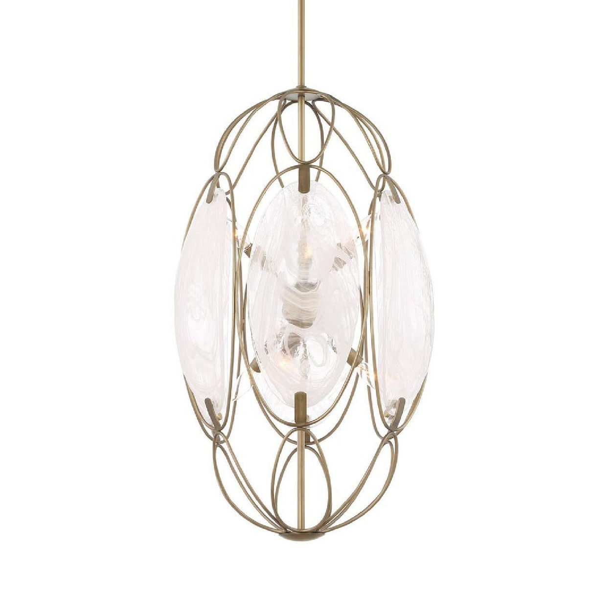 Modern European furniture - Oval Glass 6-Light Pendant Lamp - www.oroa.com