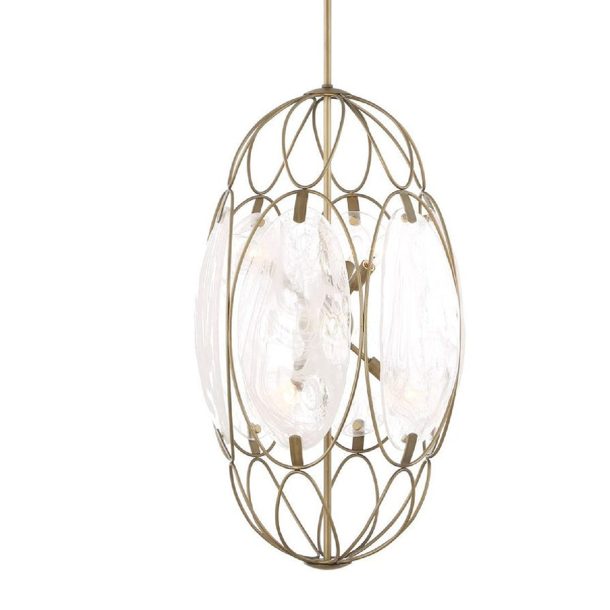 Modern European furniture - Oval Glass 6-Light Pendant Lamp - www.oroa.com