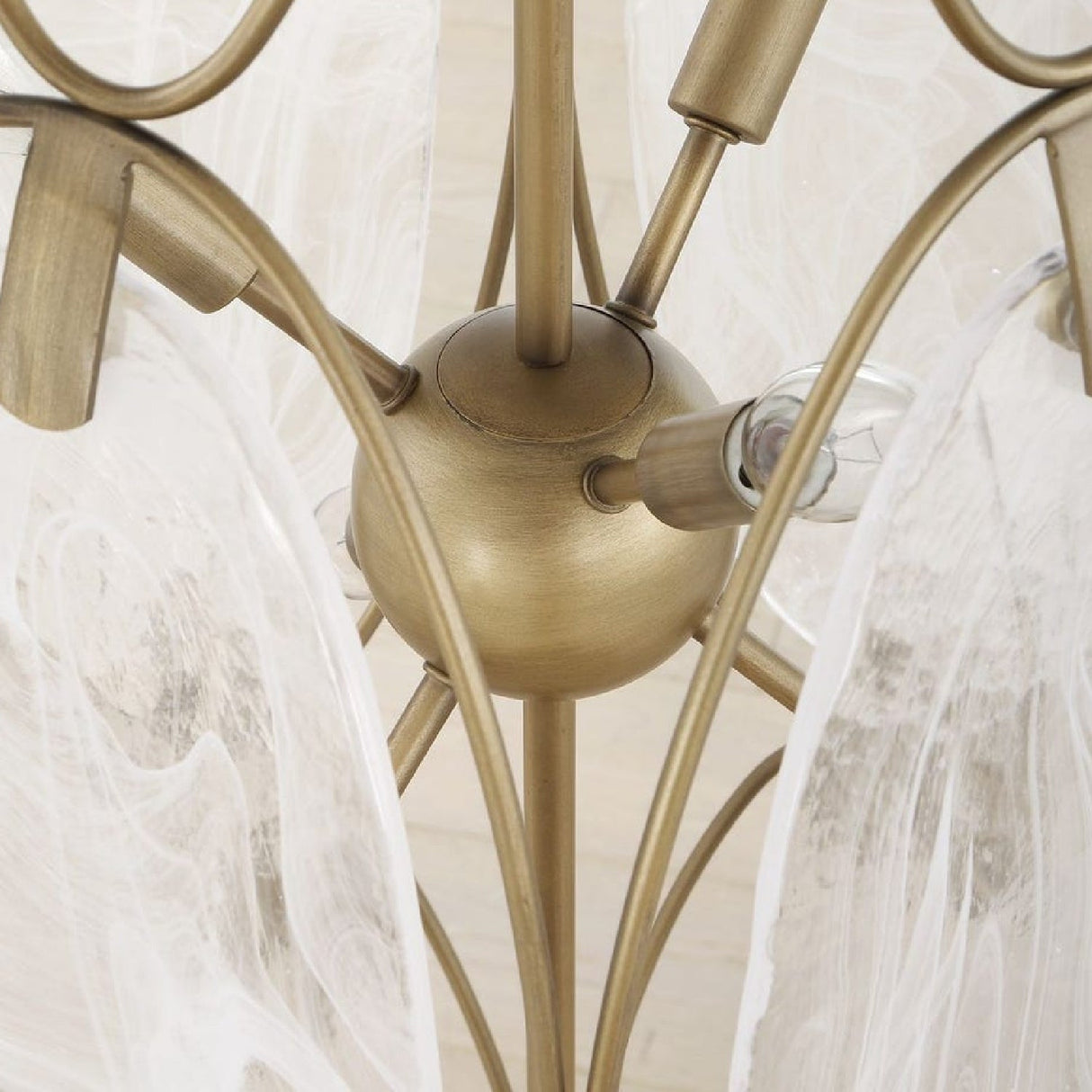 Modern European furniture - Oval Glass 6-Light Pendant Lamp - www.oroa.com