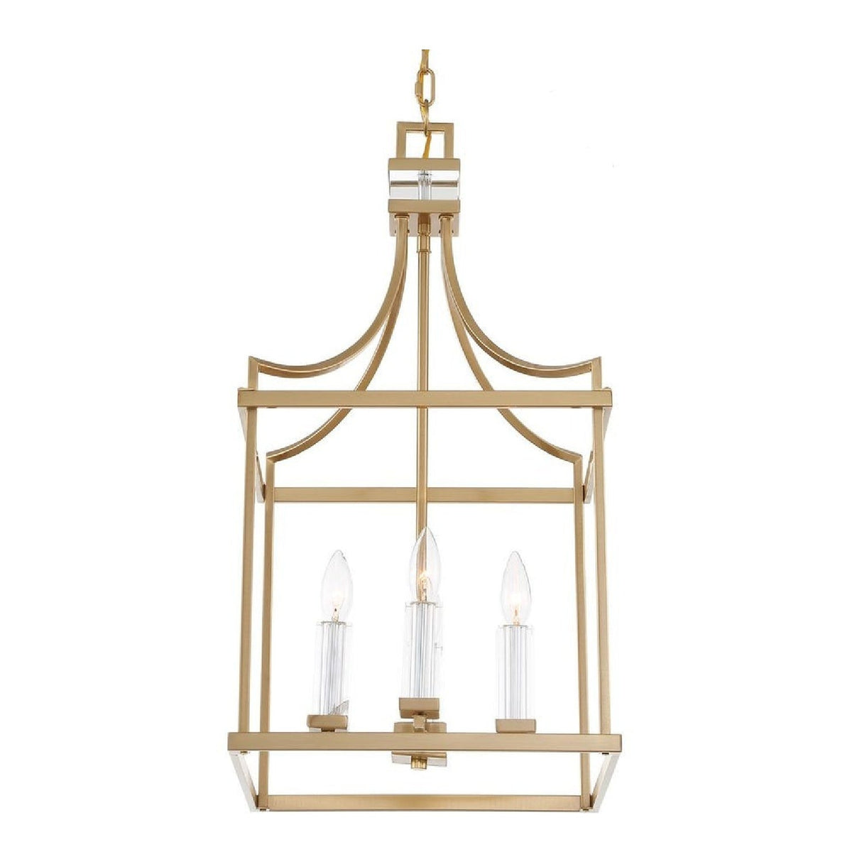 Modern European furniture - Brass Framed Lantern Pendant Lamp - www.oroa.com