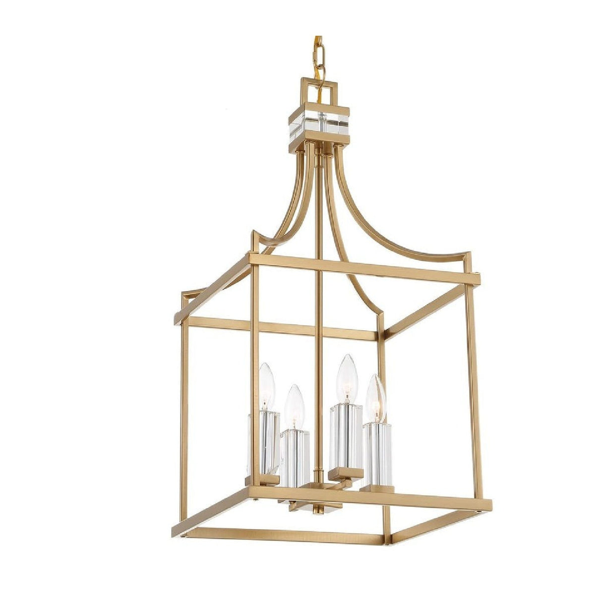 Modern European furniture - Brass Framed Lantern Pendant Lamp - www.oroa.com