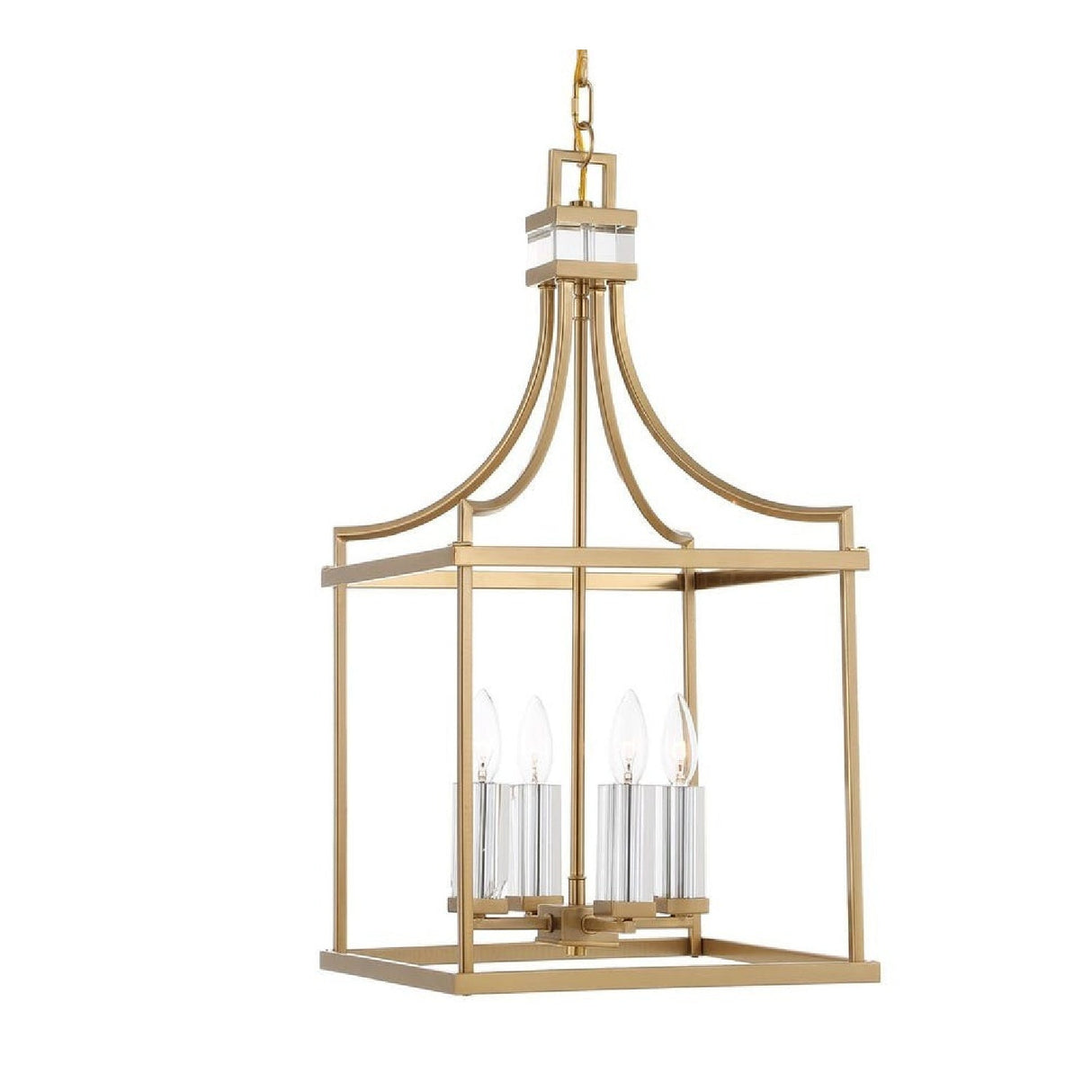 Modern European furniture - Brass Framed Lantern Pendant Lamp - www.oroa.com
