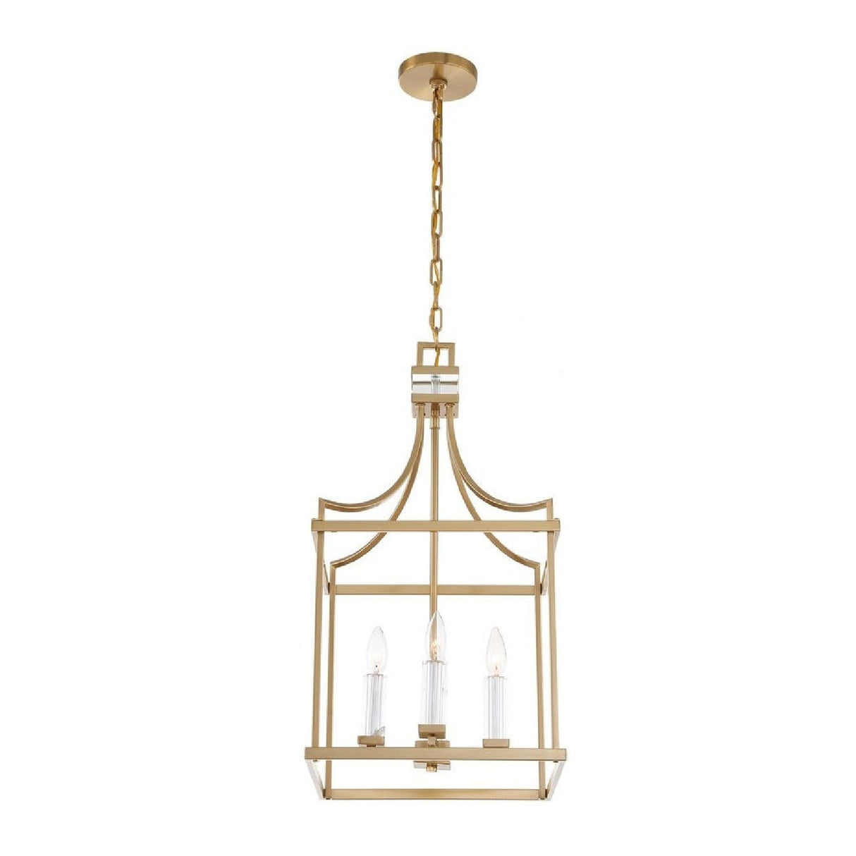Modern European furniture - Brass Framed Lantern Pendant Lamp - www.oroa.com