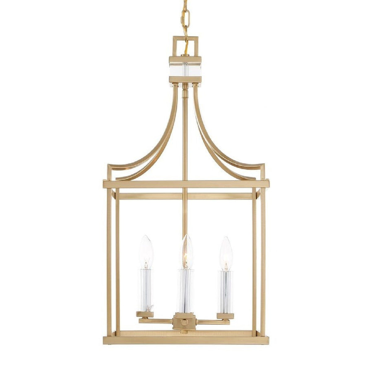 Modern European furniture - Brass Framed Lantern Pendant Lamp - www.oroa.com