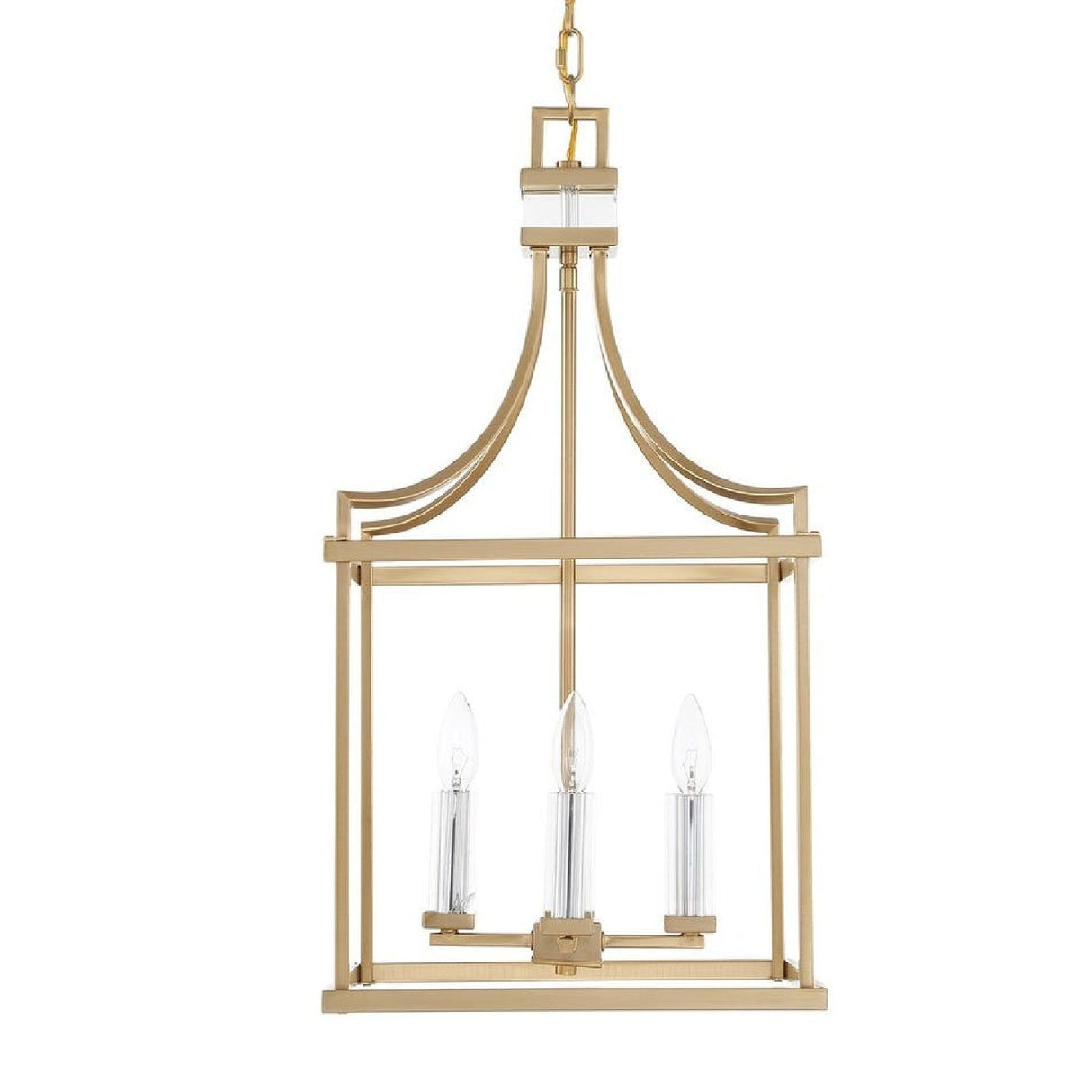 Modern European furniture - Brass Framed Lantern Pendant Lamp - www.oroa.com