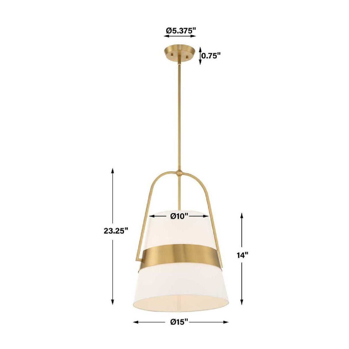 White Linen Tapered Pendant Lamp | Uttermost Harness - www.oroa.com