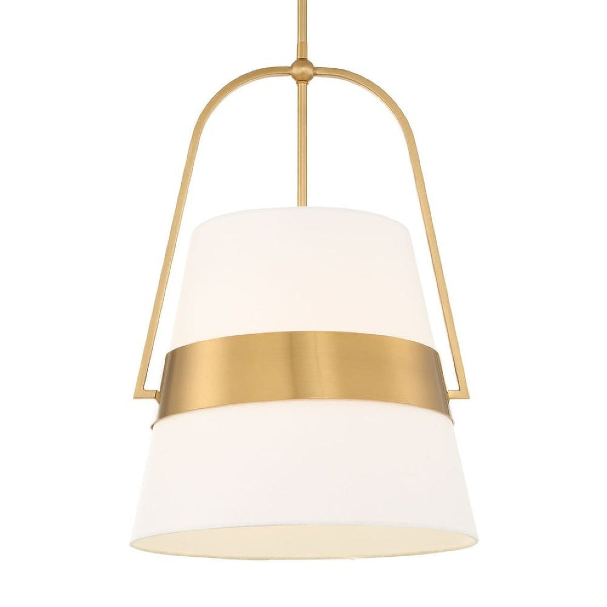 White Linen Tapered Pendant Lamp | Uttermost Harness - www.oroa.com