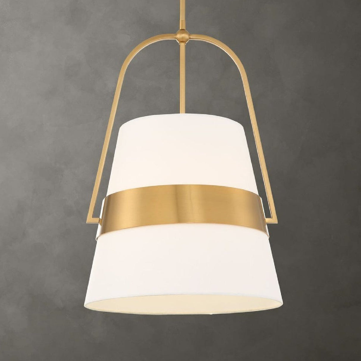 White Linen Tapered Pendant Lamp | Uttermost Harness - www.oroa.com