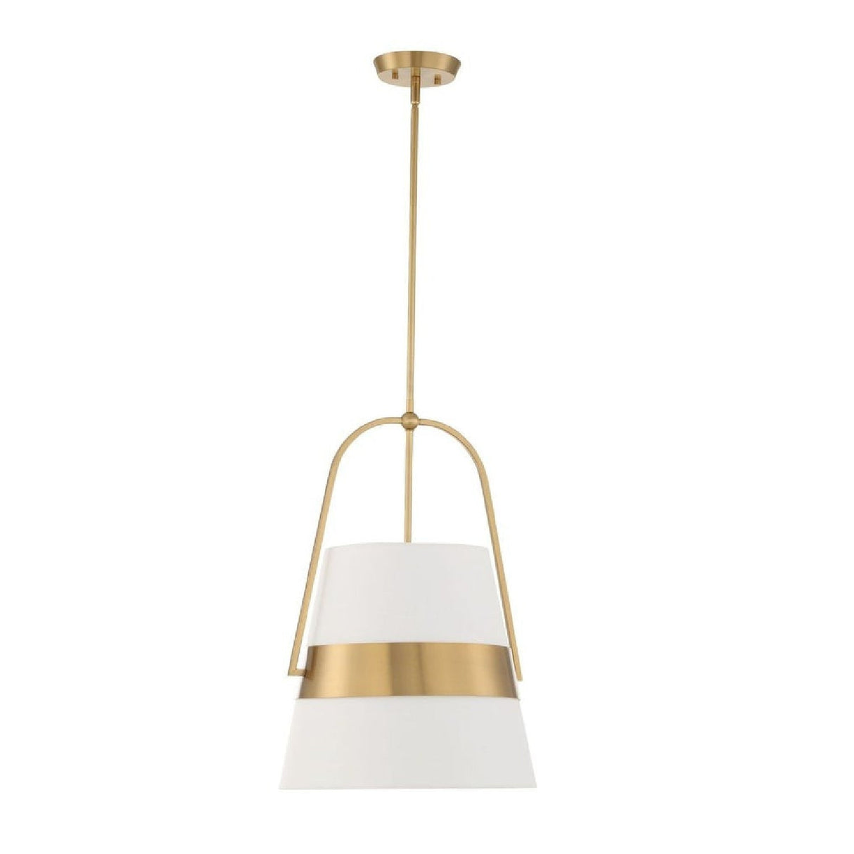 White Linen Tapered Pendant Lamp | Uttermost Harness - www.oroa.com