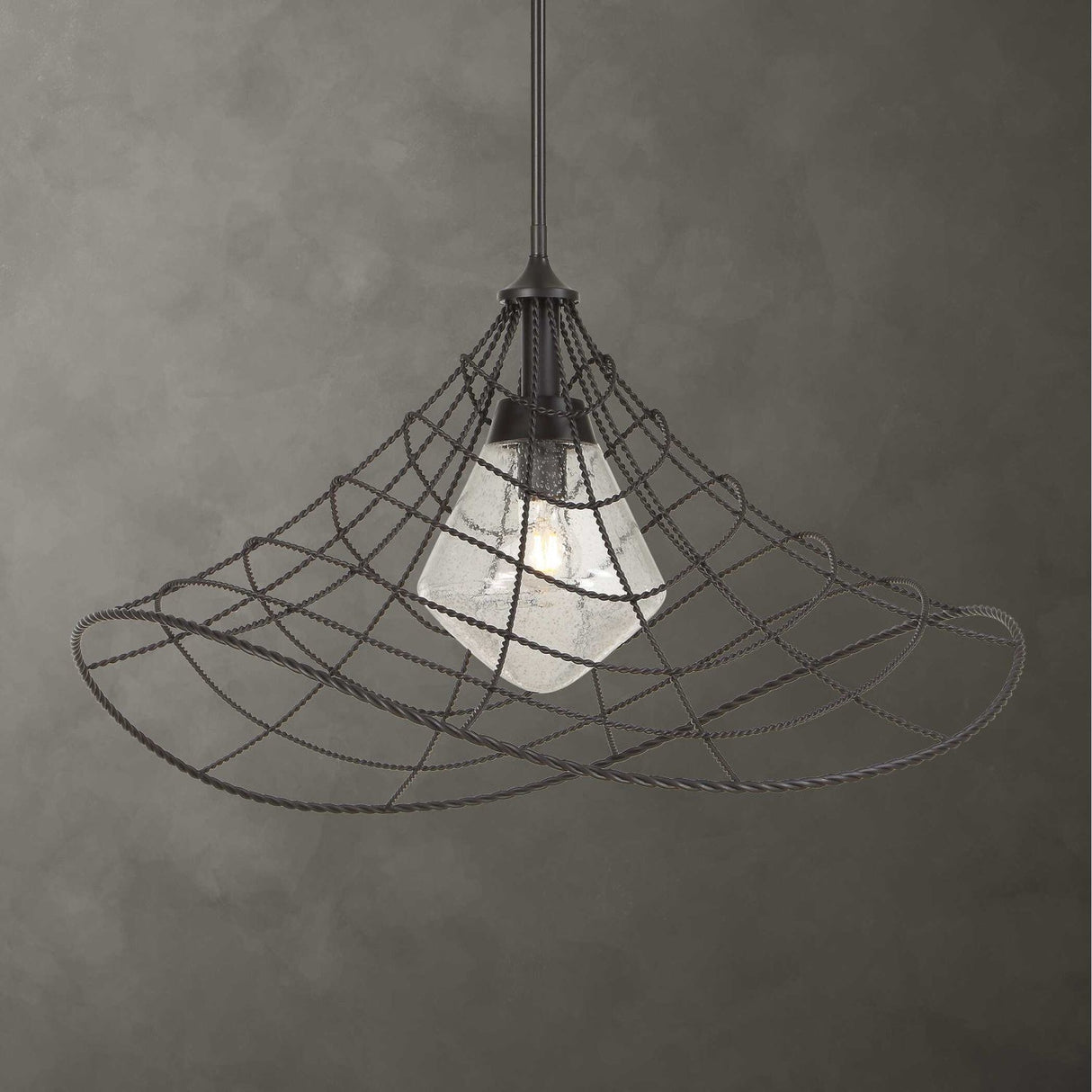 Modern European furniture - Twisted Bronze Indoor/Outdoor Pendant Lamp - www.oroa.com