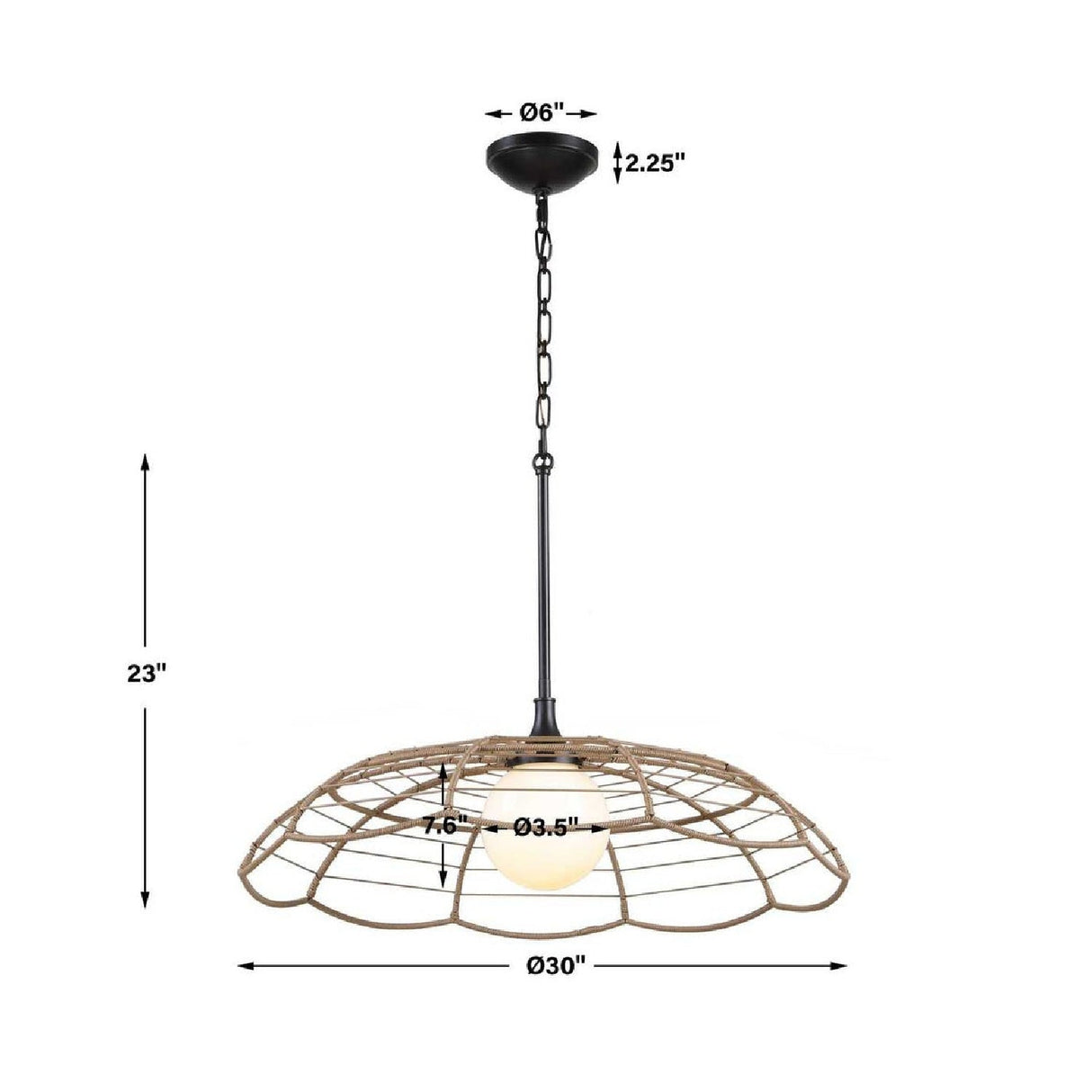Modern European furniture - Scalloped Indoor/Outdoor Pendant Lamp - www.oroa.com